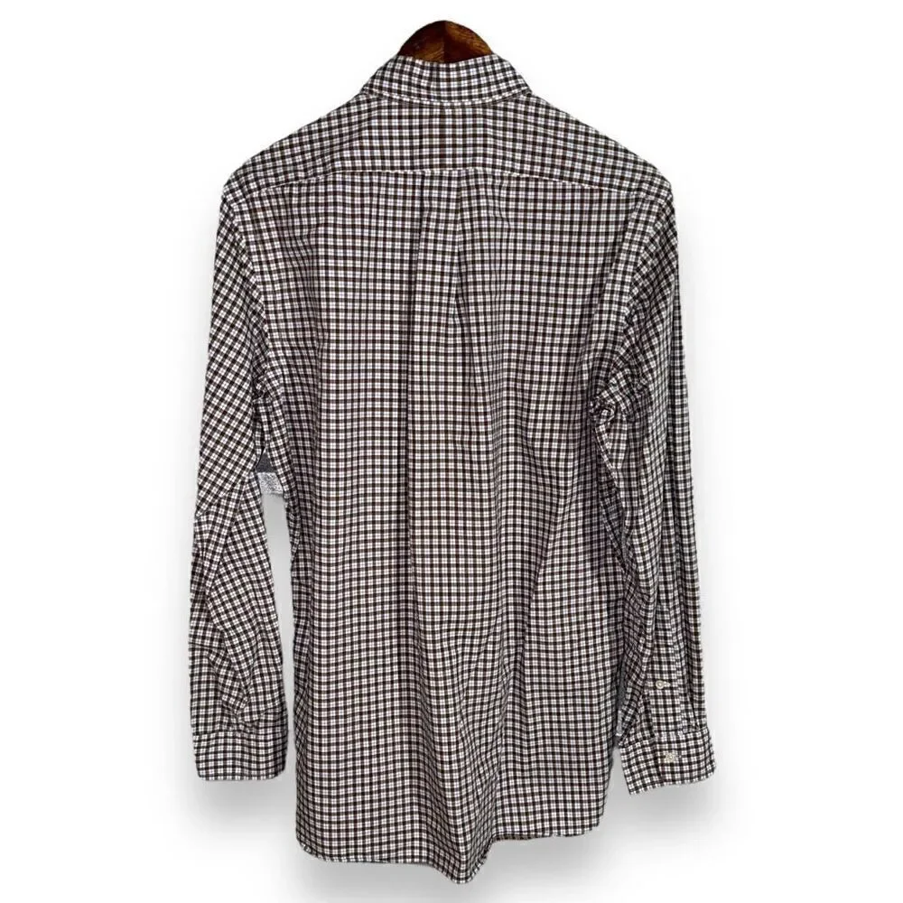 Polo Ralph Lauren Brown Stretch Poplin Button-Down Shirt M